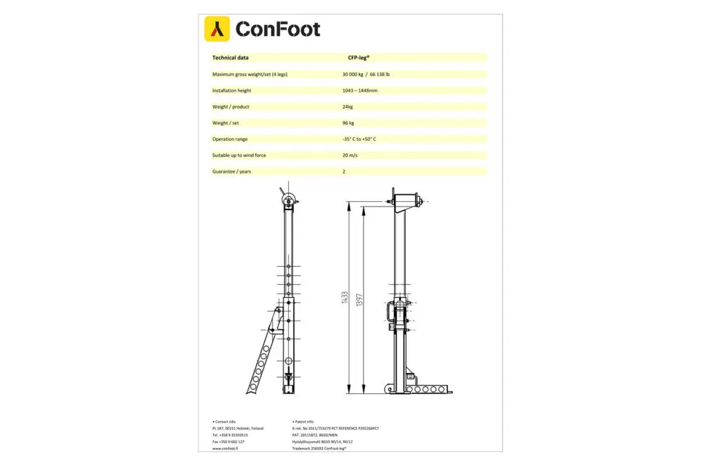 Suporte para Contentor ConFoot-Leg CFP – Conjunto Completo - Image 2